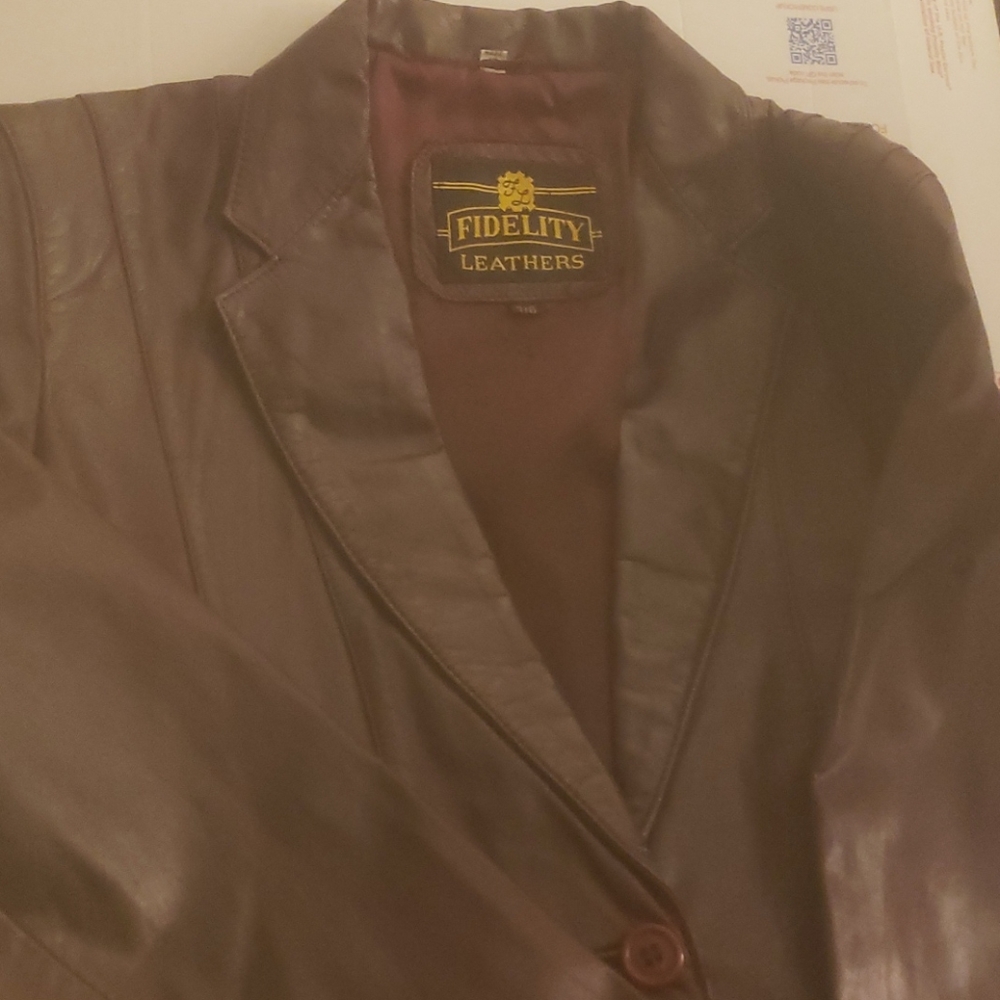 Fidelity Leathers brown jacket size 7/8